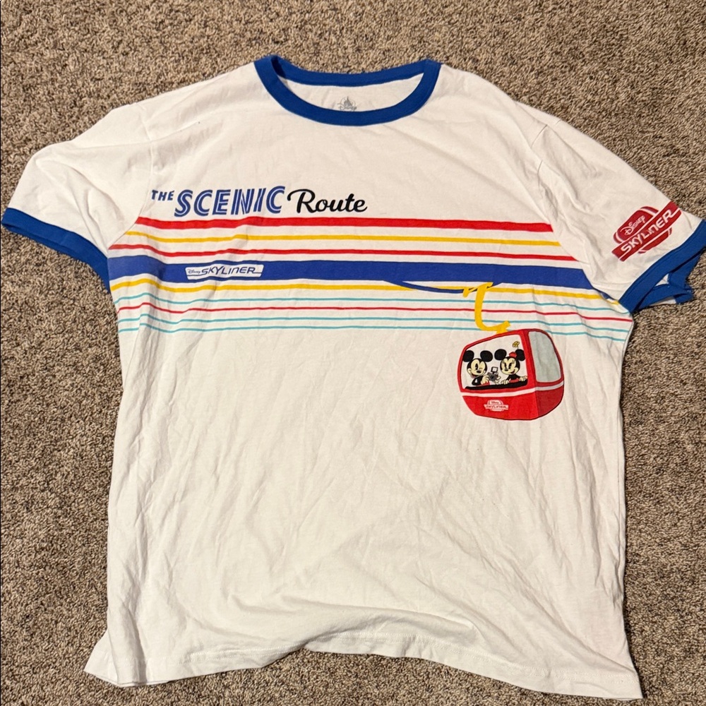 Disney World The Scenic Route Skyliner Blue and White Apparel